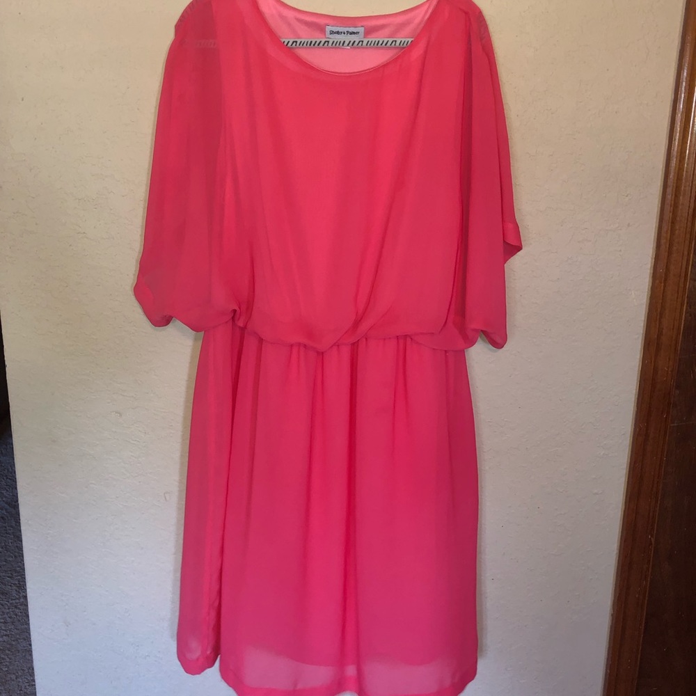 Coral dress from Shelby&Palmer